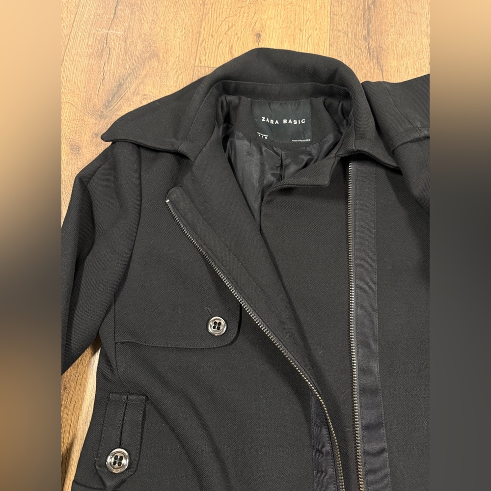 Zara Black Women's Coat - Picture 3 of 6